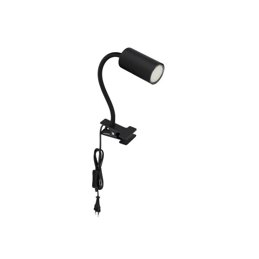 Globo - Гнучка лампа з затискачем 1xGU10/25W/230V чорний