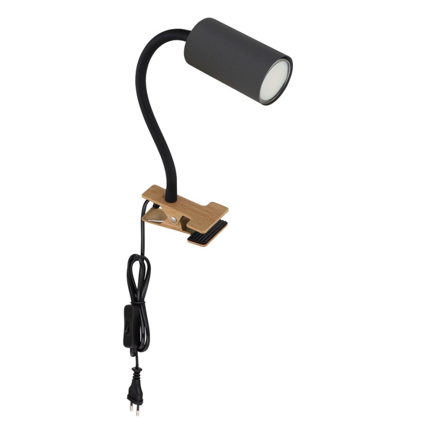 Globo - Гнучка лампа з кліпсою 1xGU10/25W/230V сірий/коричневий