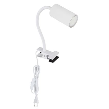 Globo 57911KW - Гнучка лампа з затискачем ROBBY 1xGU10/25W/230V білий