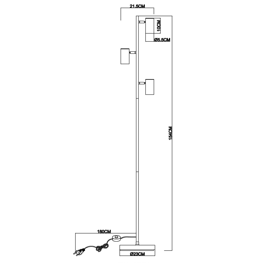 Globo - Торшер 3xGU10/5W/230V бежевый