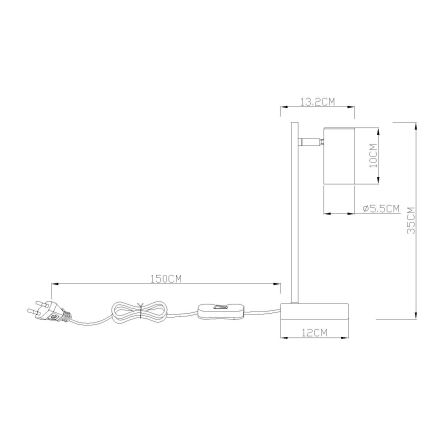 Globo - Настольная лампа 1xGU10/5W/230V серый/антрацит