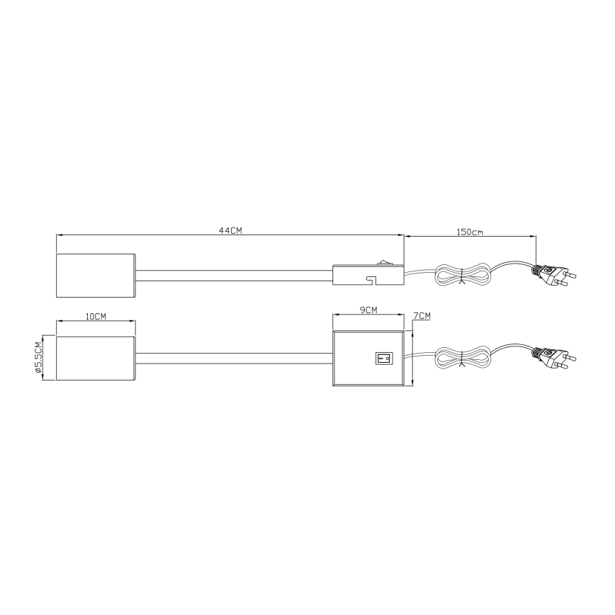Globo - Гнучка настінна лампа 1xGU10/25W/230V чорний/матовий хром