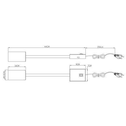 Globo - Гнучка настінна лампа 1xGU10/25W/230V чорний
