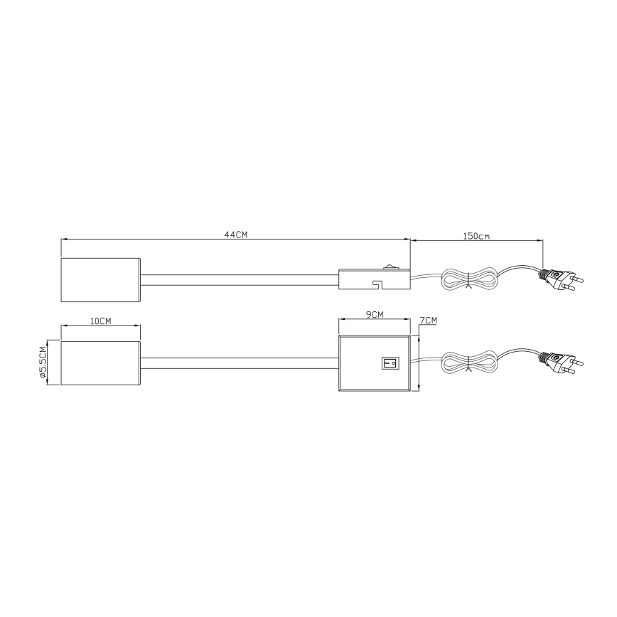 Globo - Гнучка настінна лампа 1xGU10/25W/230V чорний