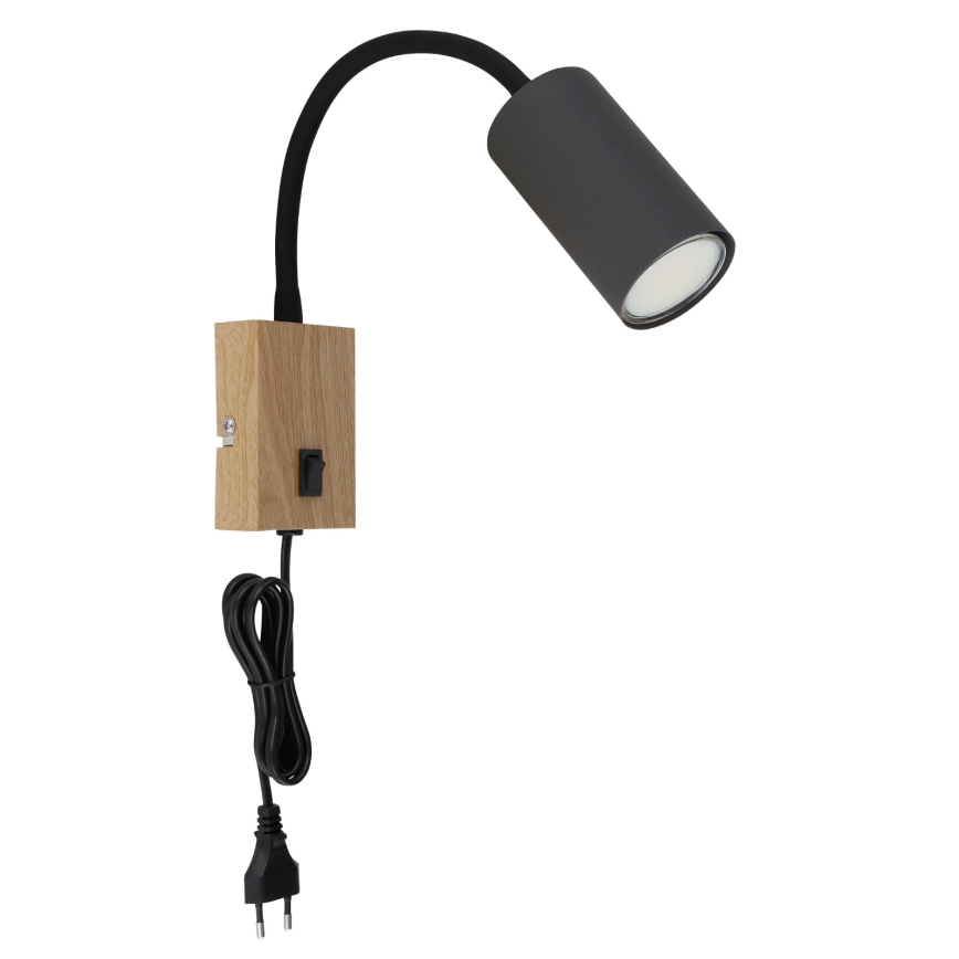 Globo - Гнучкий настінний світильник 1xGU10/25W/230V сірий/коричневий