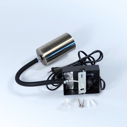 Globo - Гибкая настенная лампа 1xGU10/25W/230V черная/латунь