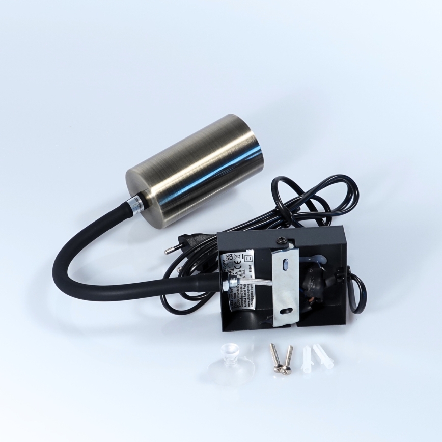 Globo - Гибкая настенная лампа 1xGU10/25W/230V черная/латунь