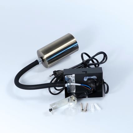 Globo - Гнучкий настінний світильник 1xGU10/25W/230V чорний/латунь