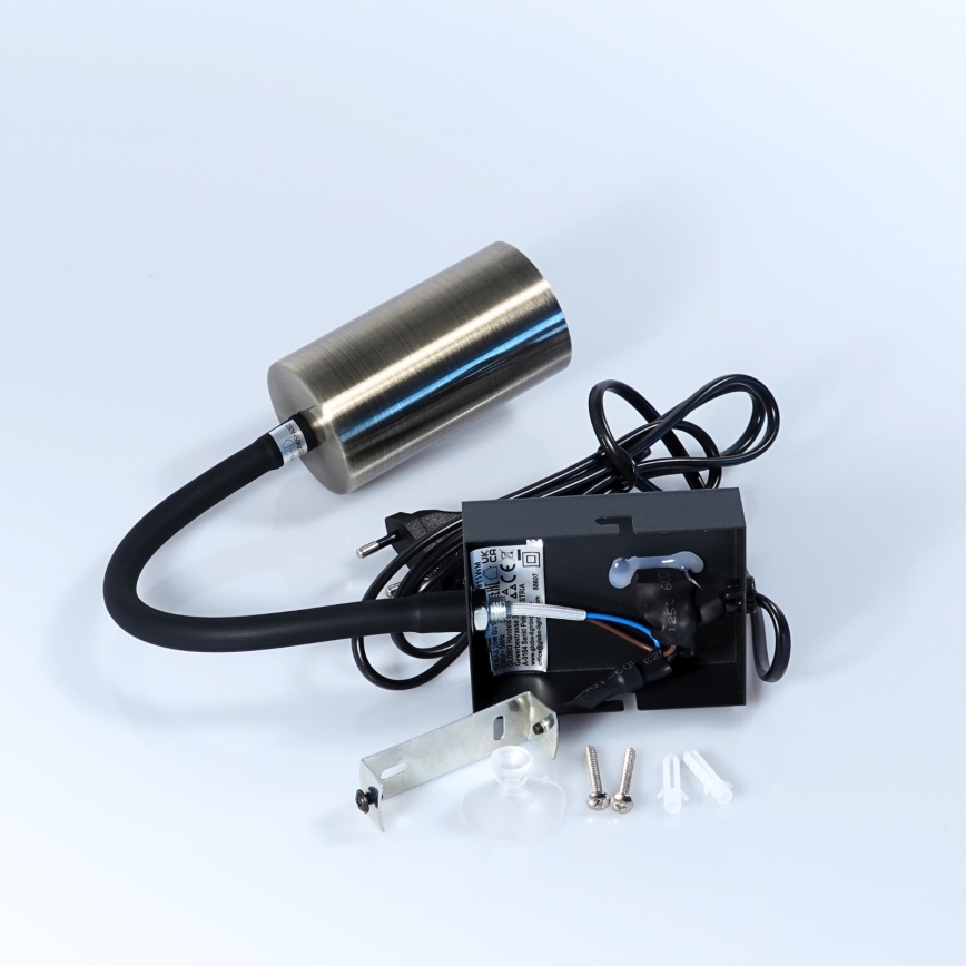 Globo - Гнучкий настінний світильник 1xGU10/25W/230V чорний/латунь