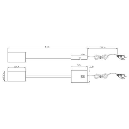 Globo - Гнучкий настінний світильник 1xGU10/25W/230V чорний/латунь