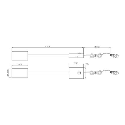 Globo - Гибкая настенная лампа 1xGU10/25W/230V белая