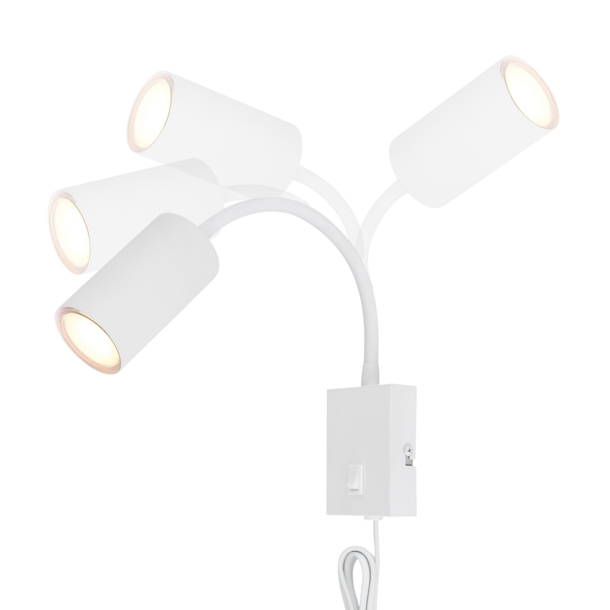 Globo - Гнучка настінна лампа 1xGU10/25W/230V біла