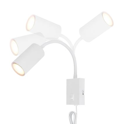 Globo - Гнучка настінна лампа 1xGU10/25W/230V біла