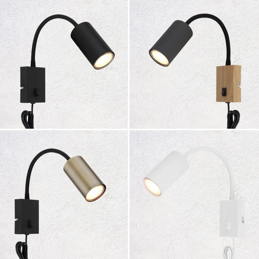 Globo - Гнучка настінна лампа 1xGU10/25W/230V біла