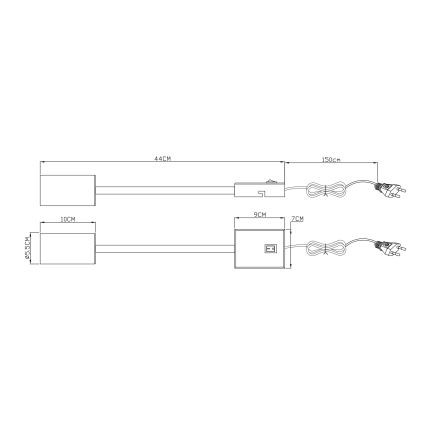 Globo - Гнучка настінна лампа 1xGU10/25W/230V білий