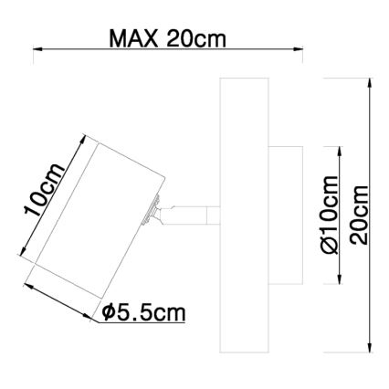 Globo - Настенный точечный светильник 1xGU10/5W/230V дерево/металл