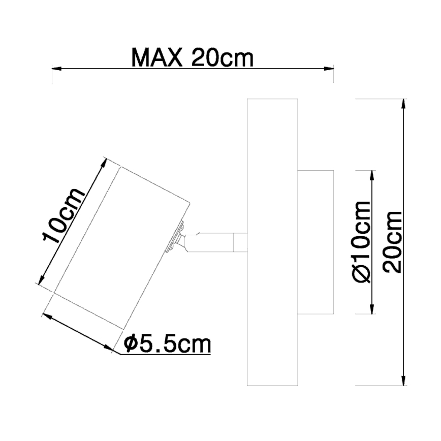 Globo - Настенный точечный светильник 1xGU10/5W/230V дерево/металл