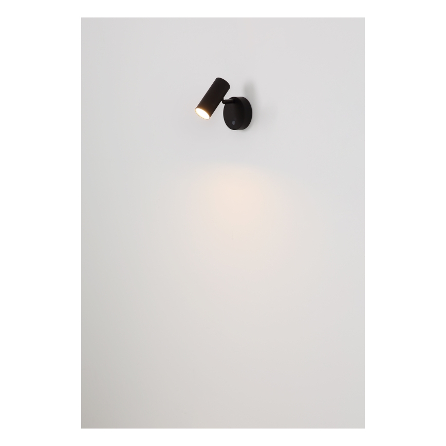 Globo - LED димований акумуляторний настінний спот LED/0,4W/3,7V 1800 mAh чорний