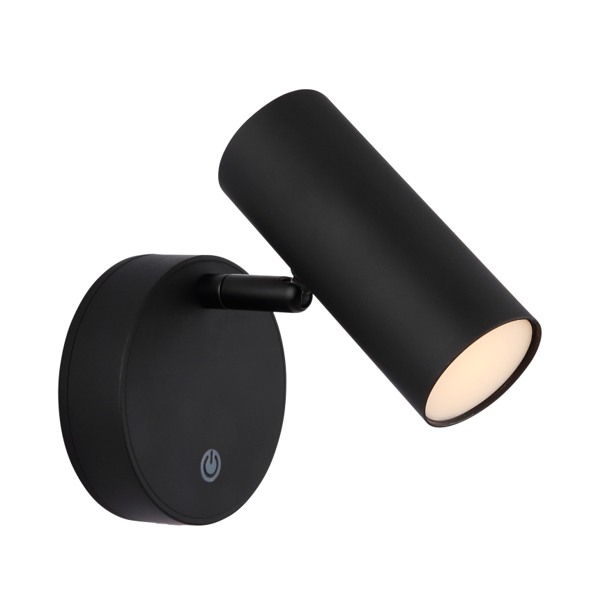 Globo - LED димований акумуляторний настінний спот LED/0,4W/3,7V 1800 mAh чорний