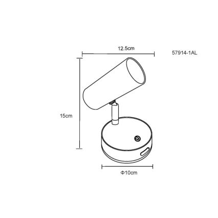 Globo - Настінний точковий LED світильник з регулюванням яскравості LED/0,4W/3,7V 1800 mAh