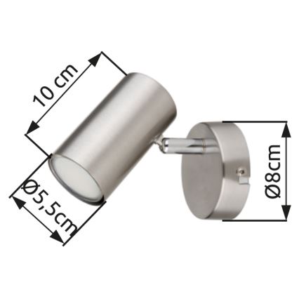 Globo - Настенный точечный светильник 1xGU10/25W/230V матовый хром