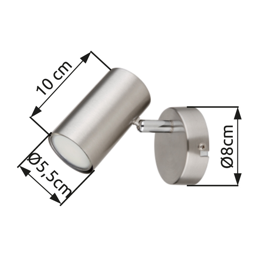 Globo - Настенный точечный светильник 1xGU10/25W/230V матовый хром
