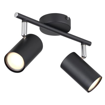 Globo - Точковий світильник 2xGU10/25W/230V чорний