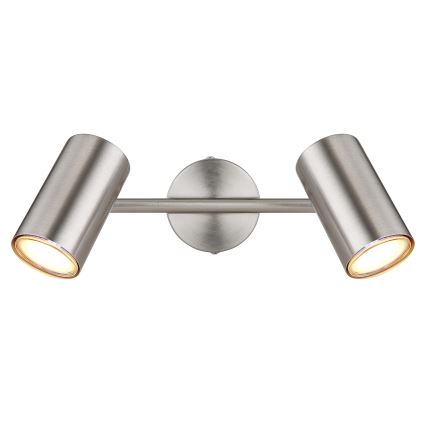 Globo - Точечный светильник 2xGU10/25W/230V матовый хром