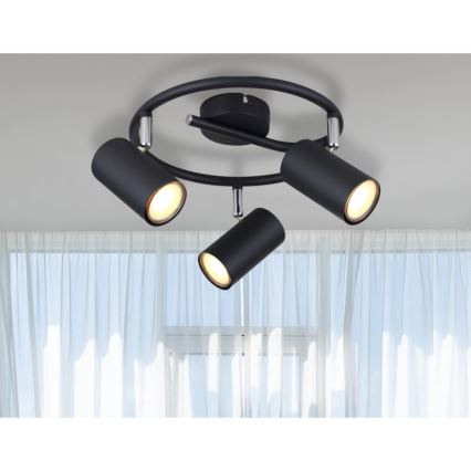 Globo - Точечный светильник 3xGU10/25W/230V черный