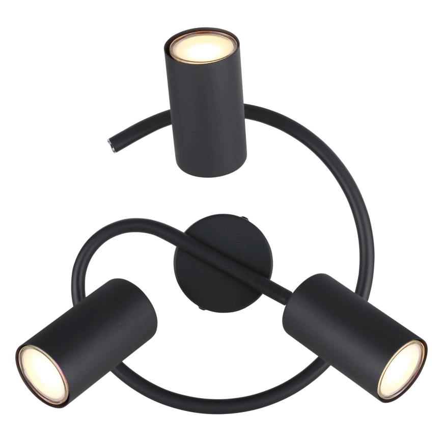 Globo - Точечный светильник 3xGU10/25W/230V черный