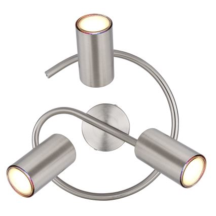 Globo - Точечный светильник 3xGU10/25W/230V матовый хром