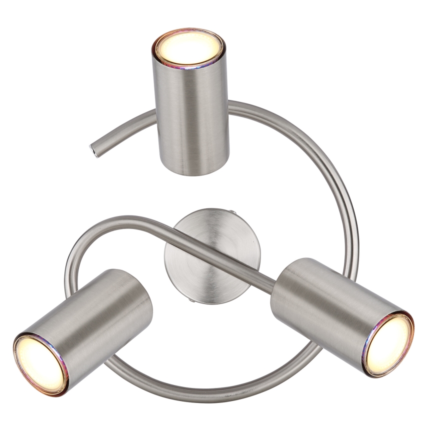 Globo - Точечный светильник 3xGU10/25W/230V матовый хром