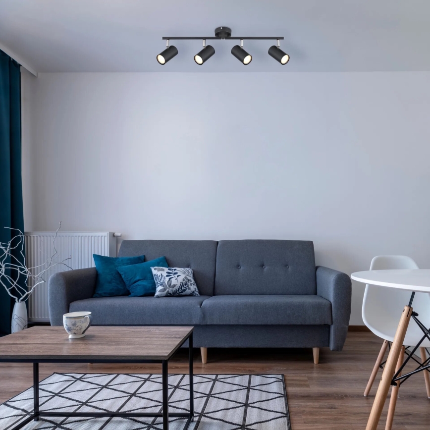 Globo - Точковий світильник 4xGU10/25W/230V чорний