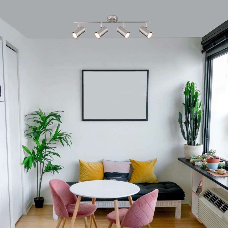 Globo - Точковий світильник 4xGU10/25W/230V матовий хром