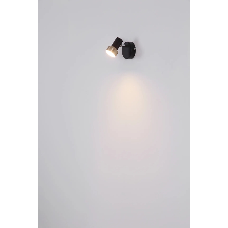 Globo - Настенный точечный светильник 1xGU10/25W/230V черный/золотистый