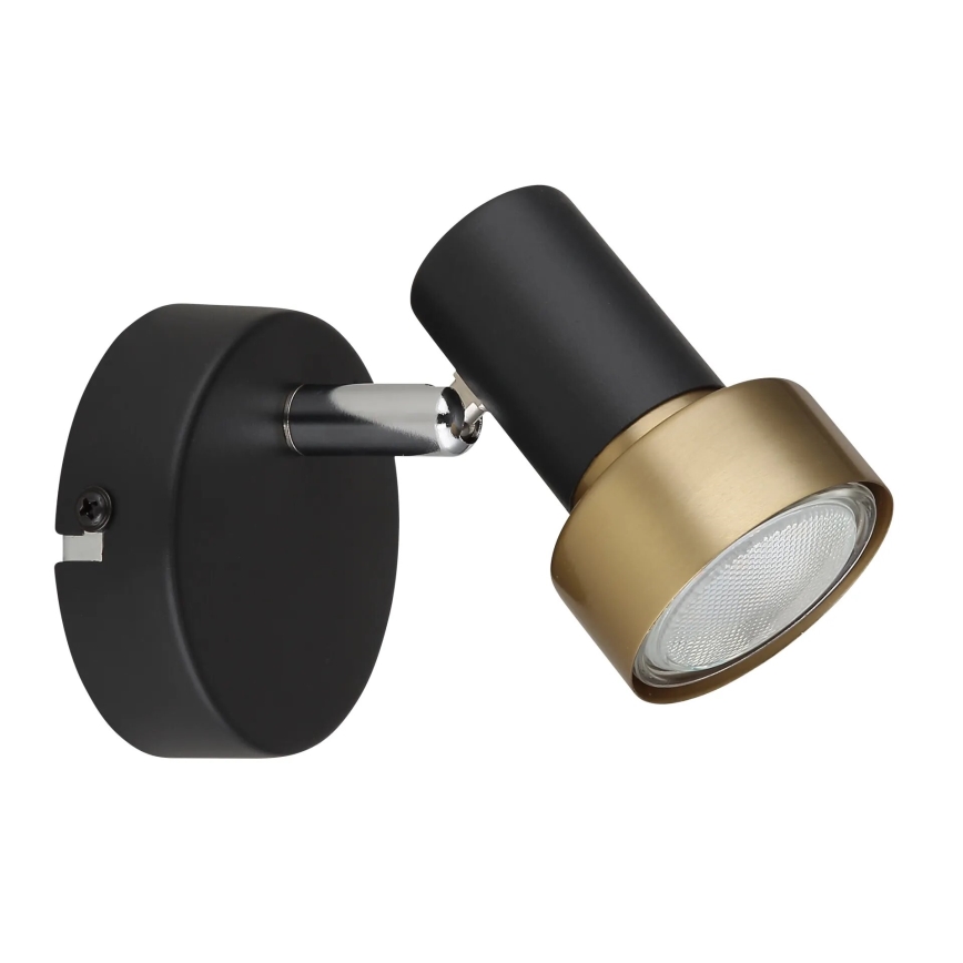 Globo - Настенный точечный светильник 1xGU10/25W/230V черный/золотистый