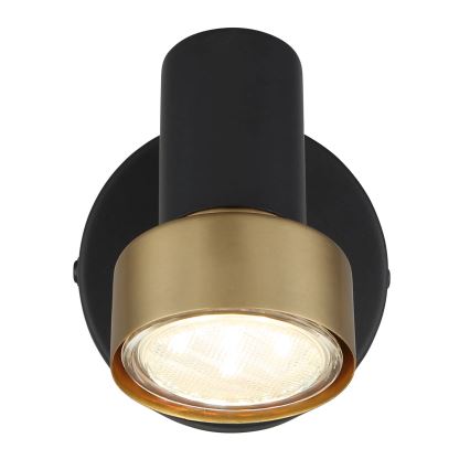 Globo - Настенный точечный светильник 1xGU10/25W/230V черный/золотистый