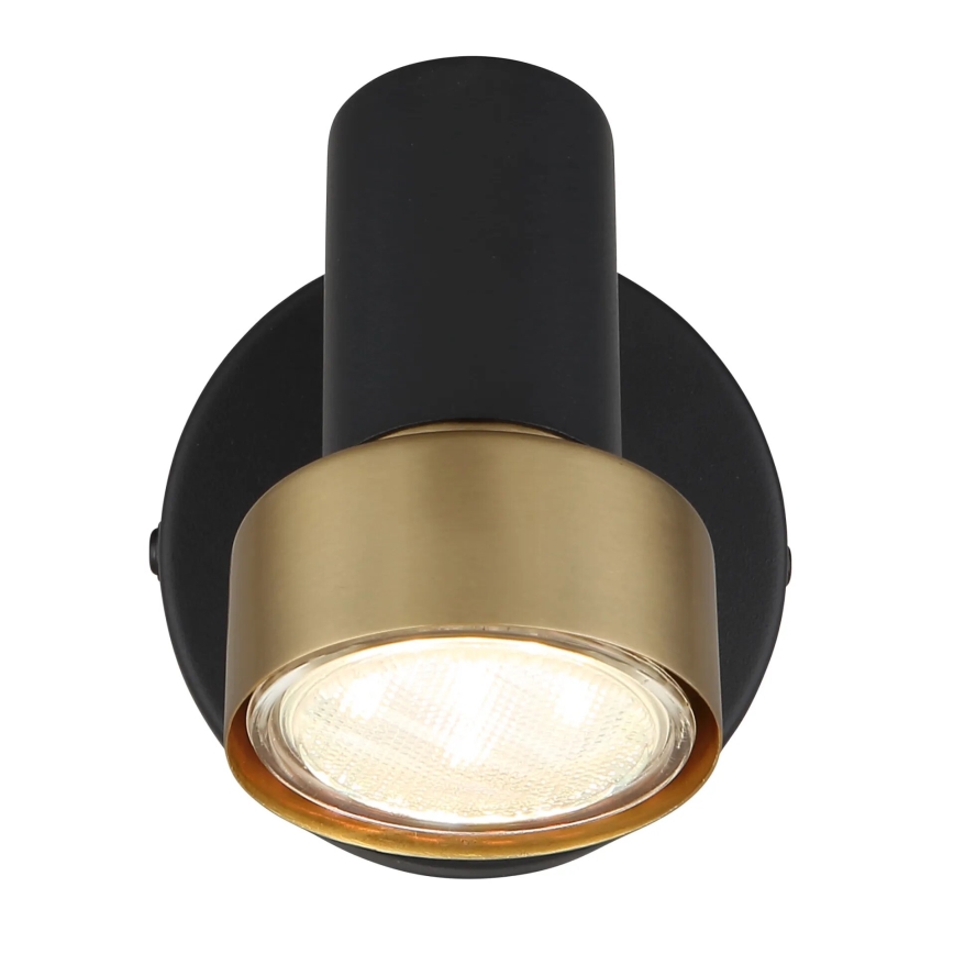 Globo - Настенный точечный светильник 1xGU10/25W/230V черный/золотистый