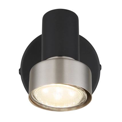 Globo - Настінний точковий світильник 1xGU10/25W/230V чорний/срібний
