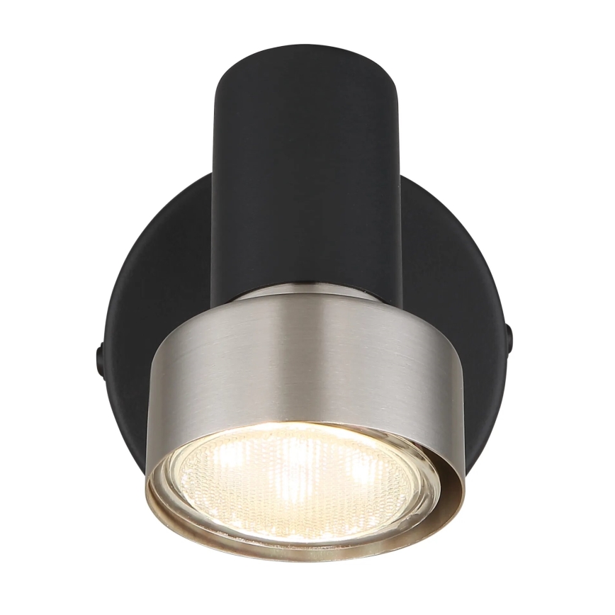 Globo - Настінний точковий світильник 1xGU10/25W/230V чорний/срібний