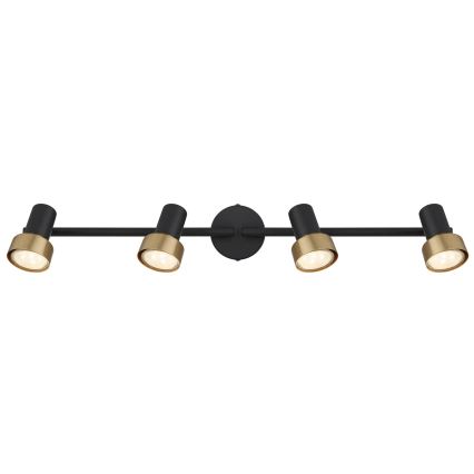 Globo - Точечный светильник  4xGU10/25W/230V черный/золотистый