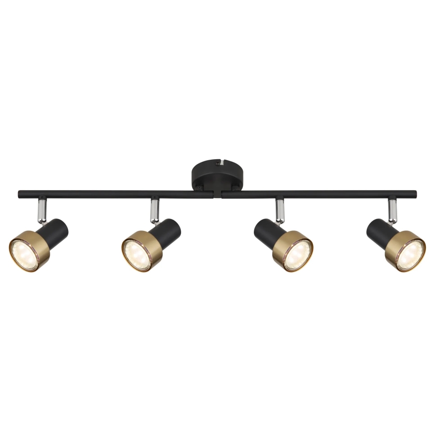 Globo - Точковий світильник  4xGU10/25W/230V чорний/золотий