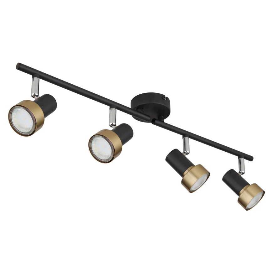 Globo - Точковий світильник  4xGU10/25W/230V чорний/золотий