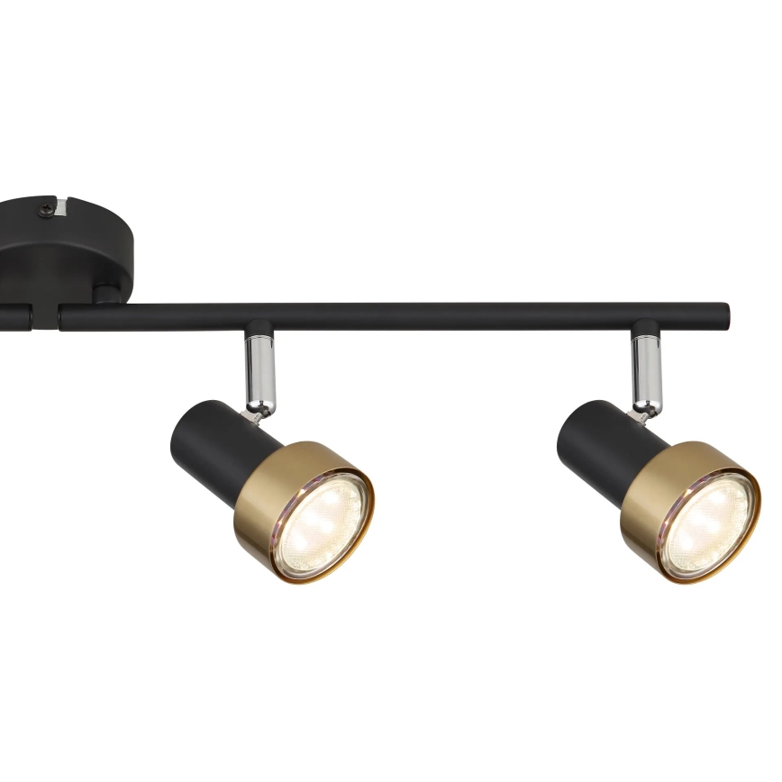 Globo - Точковий світильник  4xGU10/25W/230V чорний/золотий