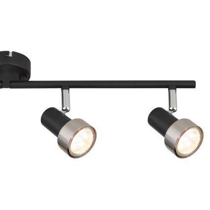 Globo - Точечный светильник  4xGU10/25W/230V черный/серебристый