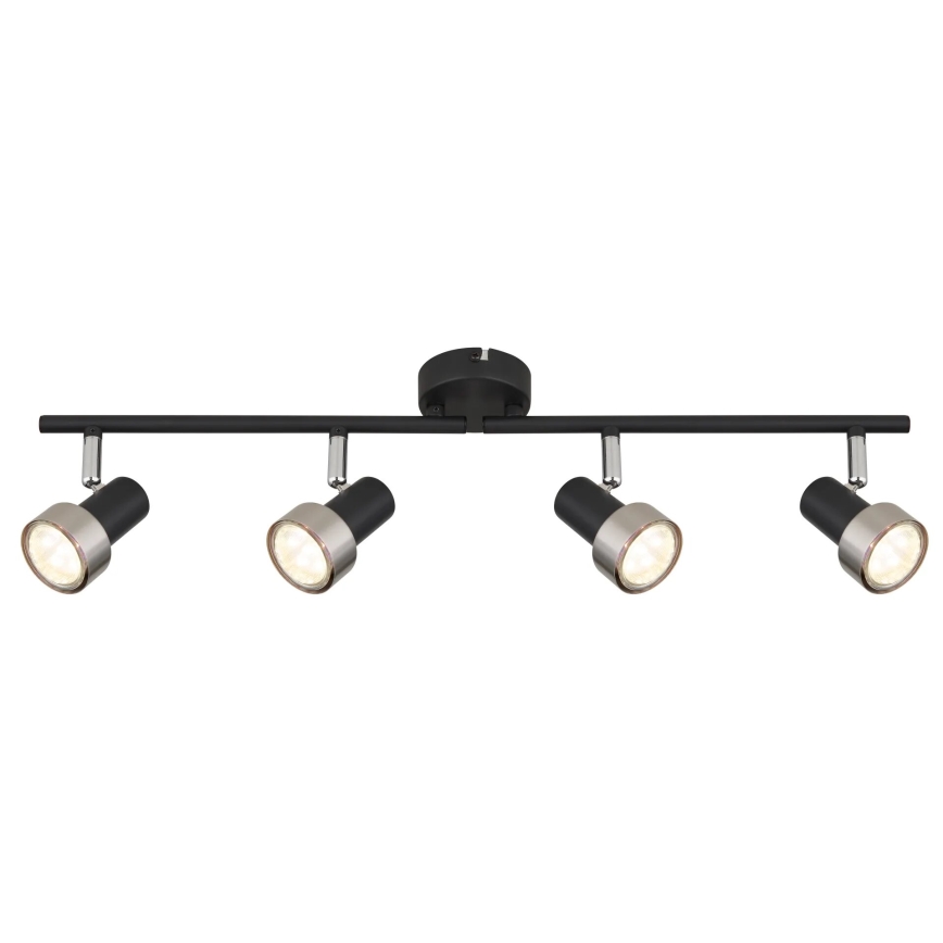 Globo - Точковий світильник  4xGU10/25W/230V чорний/срібний