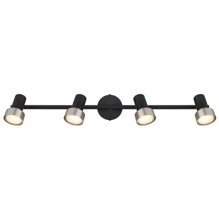 Globo - Точковий світильник  4xGU10/25W/230V чорний/срібний