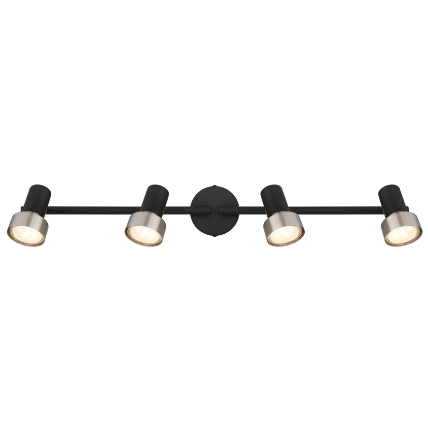 Globo - Точковий світильник  4xGU10/25W/230V чорний/срібний