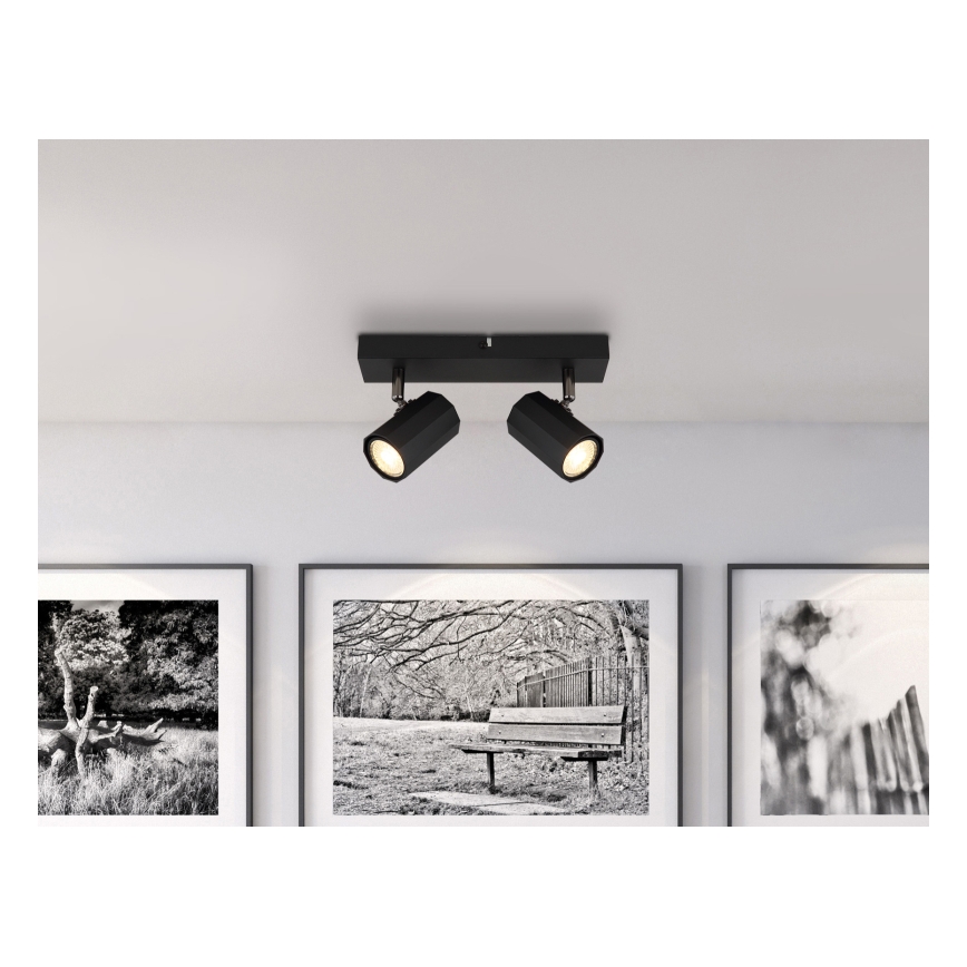 Globo - Точечный светильник 2xGU10/25W/230V черный