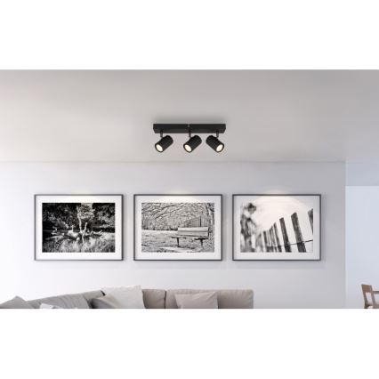 Globo - Точечный светильник 3xGU10/25W/230V черный